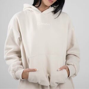 Comfrt Signature Hoodie Bone Beige Medium Oversized Cozy Pullover